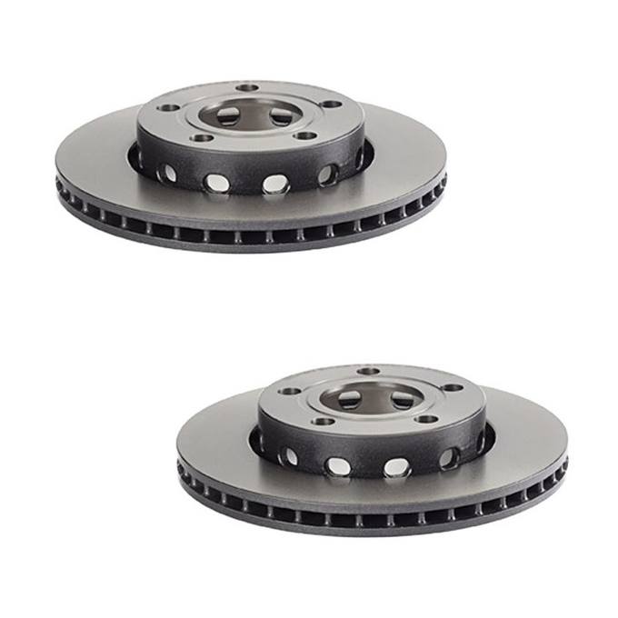 Audi Disc Brake Pad and Rotor Kit - Rear (256mm) (Ceramic) (EURO) 8E0698451L - Akebono Euro Ultra-Premium 4119871KIT